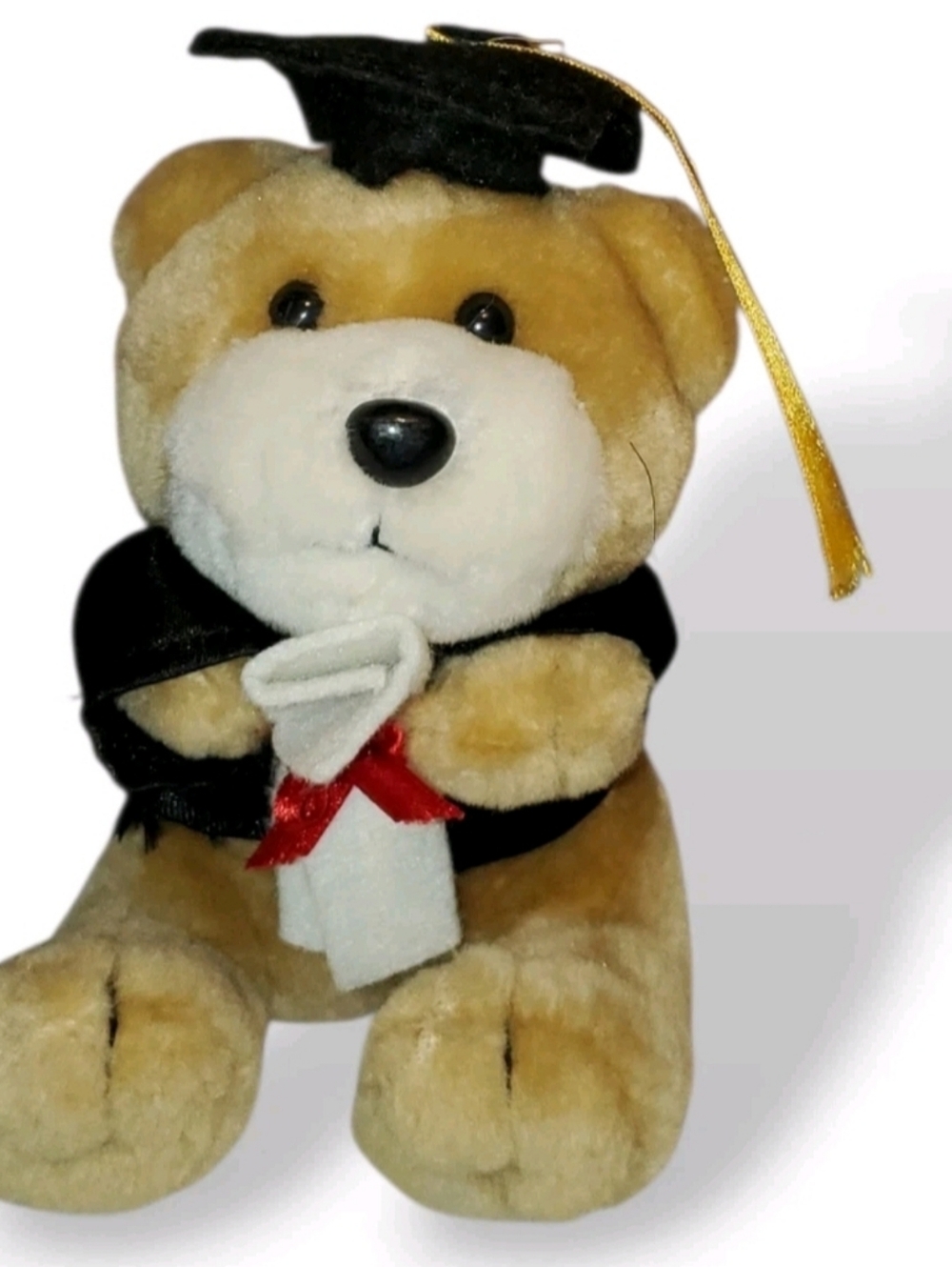 Plush Graduation Bear Stuffed Animal - Tan and White